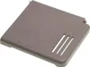 A close-up, angled view of a gray plastic dishwasher part with embossed lines and an oval shape. Náhľad obrázku produktu