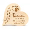 Zirbenherz Danke Katze 20cm Produktbild-Vorschau 2