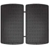 A top-down view of two black car floor mats. Podgląd zdjęcia produktu