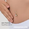 Bauchnabelpiercing Chirurgenstahl Bananabell ZWEI KRISTALLE Produktbild-Vorschau 3