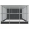 vidaXL Voliere mit Erweiterung Silbern 704x303x216 cm Stahl Produktbild-Vorschau 4