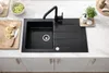 Küchenspüle Granit schwarz, Einbauspüle 76x44 mit Siphon Produktbild-Vorschau 8