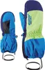 A pair of children's ski mittens, one shown from the front and one from the side. Produktbild-Vorschau