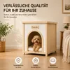 Klietka pre psov, doplnkový stolík, masívne drevo s Náhľad obrázku produktu 5