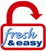 A logo with text that says "fresh & easy" inside a red outline with a red arrow. Produktbild-Vorschau