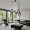 Hängeleuchte, 6-Flammig, Gitter, schwarz, 75 cm Produktbild-Vorschau 3