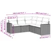 VidaXL 3251283, Krém, Ratan, Oceľ, 110 kg, dospelí a deti, Náhľad obrázku produktu 3