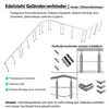 AICA Treppengeländer Edelstahl Seitenmontage Handlauf 150 Produktbild-Vorschau 9