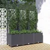 vidaXL Pflanzkübel mit Spalier Blaugrau 120x40x136 cm PP Produktbild-Vorschau 8