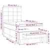 Boxspringbett mit Matratze Creme 90x200 cm Stoff Produktbild-Vorschau 7
