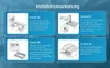 An instructional diagram showing steps for installing a toner cartridge. Produktbild-Vorschau