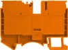 A close-up, top-down view of an orange electrical terminal block. Produktbild-Vorschau