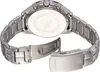 The back of a silver Casio Edifice watch with its metal band and clasp open. Produktbild-Vorschau