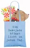 Mr. & Mrs. Panda Einkaufstüte Spruch Samojede Licht - Sky Produktbild-Vorschau 3