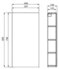 Cersanit | Badezimmer Schrank - Weiß - 40x80x13,8 Cm - 3 Produktbild-Vorschau 3