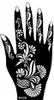 Henna Tattoo Schablone für die Rechte Hand Produktbild-Vorschau 1