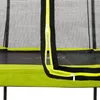 A close-up view of a trampoline safety net and frame. Produktbild-Vorschau