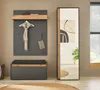 Garderobe Set 4-teilig "Center" in grau matt und Wotan Produktbild-Vorschau 2