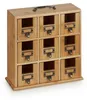Relaxdays Tee Organizer, 9 Fächer, Bambus, HxBxT: 29 x 30 x Produktbild-Vorschau 11