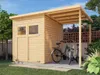 Gartenhaus Marksburg 2 mit Anbau 14 mm natur Produktbild-Vorschau 10
