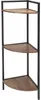 Schwarzes Eckregal aus Metall 23,5 x 23,5 x 76 cm Produktbild-Vorschau 1