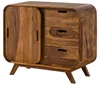MASSIVMOEBEL24 Sideboard Sheesham 90x40x75 hellbraun Produktbild-Vorschau 1