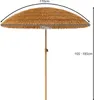 A straw-like umbrella with measurements indicated. Voir les images du produit