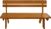 A wooden bench is shown against a white background. Produktbild-Vorschau