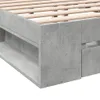 Möbel Bettgestell mit Schubladen Betongrau 160x200 cm Produktbild-Vorschau 8