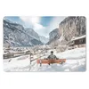 MuchoWow® Mauspad Mousepad Mann auf einer Bank im Winter in Produktbild-Vorschau 1