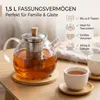 Teekanne aus Glas mit Edelstahl-Sieb Unterteller Dobin – Produktbild-Vorschau 6