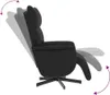vidaXL Relaxačné kreslo s podnožkou čierna Imitácia kože Náhľad obrázku produktu 6