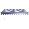 vidaXL Tenda retrattile blu e bianca 3,5x2,5 m Tessuto e Anteprima dell’immagine prodotto 3