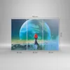 Bild auf Leinwand - Leinwandbild - Mann Planet - 105x70cm - Produktbild-Vorschau 3