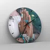 Wanduhr - Rund - Glasuhr - Hände Schmuck Boho - 30x30cm - Produktbild-Vorschau 4