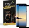 A product box for a screen protector is shown next to a smartphone displaying a landscape. Produktbild-Vorschau