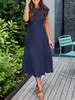 ASKSA Damen Elegant Kleid Maxikleid A-Linie Swing Boho Produktbild-Vorschau 3
