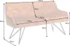 Design Bank EUPHORIA 156cm senfgelb Samt im Retrostil mit Produktbild-Vorschau 7