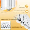 Marketing image for a radiator, showing features and specifications. Podgląd zdjęcia produktu