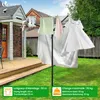 VOUNOT® Draußen Wäschespinne mit 50m Wäscheleine inkl. Produktbild-Vorschau 2