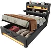 Letto imbottito letto singolo 90 x 200, testata contenitore Anteprima dell’immagine prodotto 8