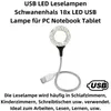 C55 USB LED Lampe 1,5W – 18 LEDs Schwanenhals Licht für Produktbild-Vorschau 2