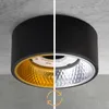 SSC-LUXon 4 Stück OLINO Deckenlampe schwarz gold rund mit Produktbild-Vorschau 5