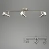 LED stropné svietidlo 3xGU10 otočné 3000K 12W matný nikel Náhľad obrázku produktu 7