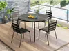 Gartentisch rund - D. 110 cm - Metall - Anthrazitgrau - Produktbild-Vorschau 5