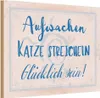 vianmo Holzschild 20x30 cm Aufwachen Katze streicheln Produktbild-Vorschau 1