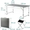 Relaxdays Campingtisch, 4 Sitzhocker, klappbar, Produktbild-Vorschau 4