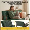 Canapé scandinave pour 2 personnes, en similicuir, avec Voir les images du produit 4