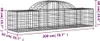Gabionen mit Hochbogen 30 Stk. 200x50x40/60 cm Verzinktes Produktbild-Vorschau 6