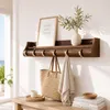 Garderobenleiste 76cm Massiv Bambus Farbe Espresso Produktbild-Vorschau 2